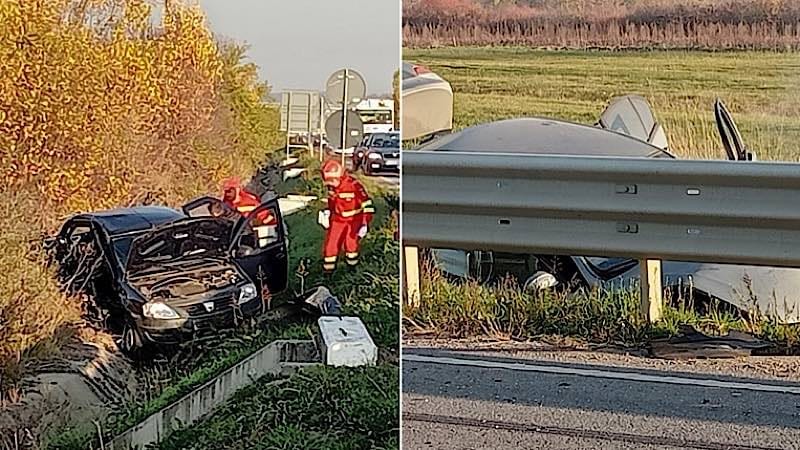 Accident grav pe DN77 în Bihor: Trei persoane rănite și trafic restricționat
