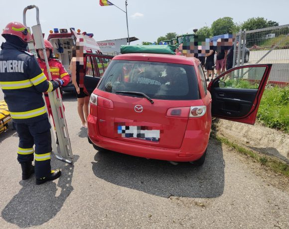 Accident rutier la Tulgheș: Șofer din Iași rănit după ce s-a răsturnat cu mașina