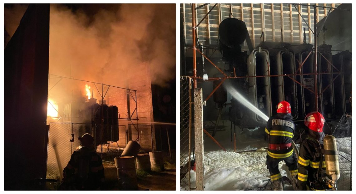 Incendiu în curtea fostei Termocentrale Mintia, din Hunedoara