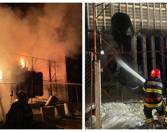 Incendiu în curtea fostei Termocentrale Mintia, din Hunedoara
