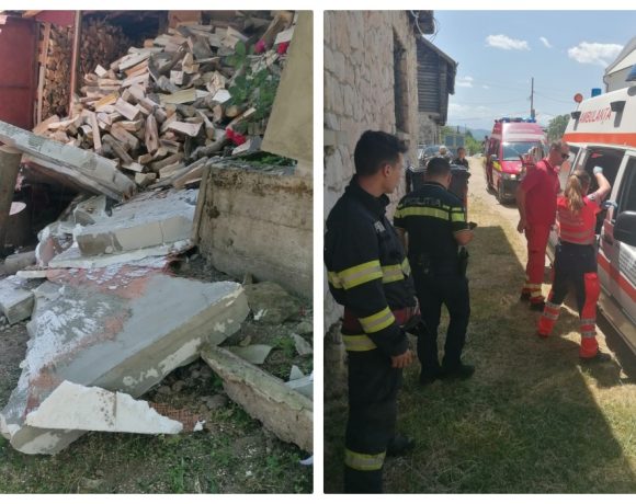 Tragedie în Hunedoara, într-o gospodărie din Ghelari: Un zid s-a prăbușit peste doi soți - VIDEO