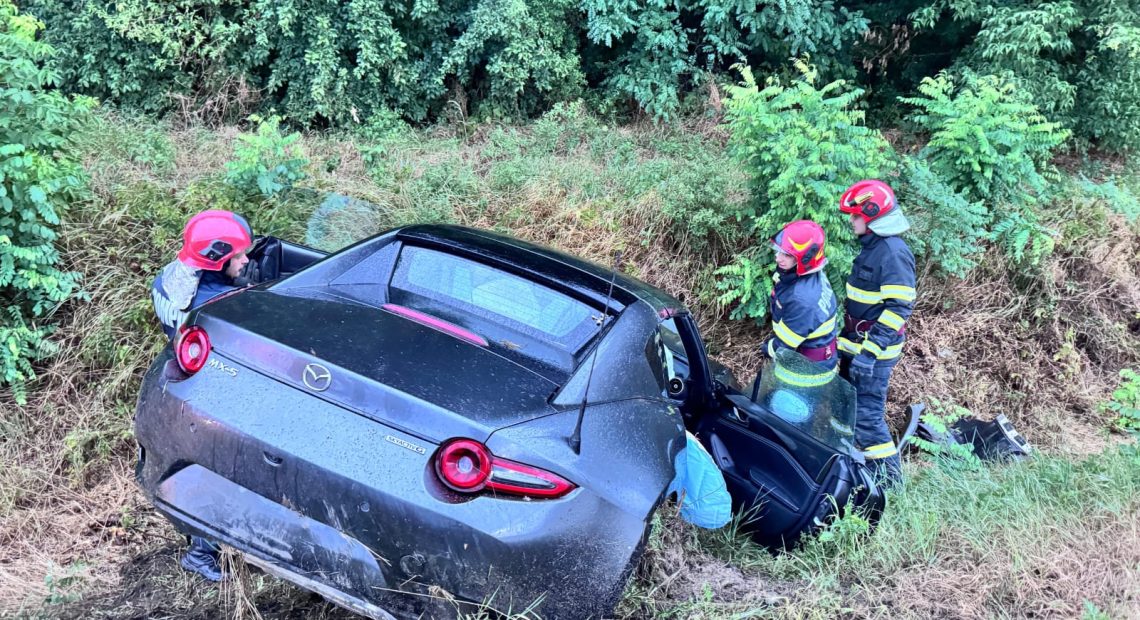 Alba - Accident produs pe DN 7, langa gara Blandiana - FOTO