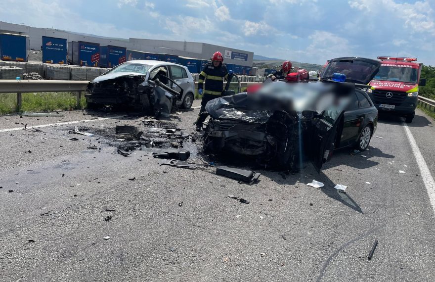 Accident GRAV pe Varianta Ocolitoare Cluj Nord-Est! Un șofer rupt de beat a băgat 3 oameni în spital. A intervenit Descarcerarea