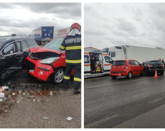 Accident pe DN1, la Oiejdea, Alba: Trei persoane asistate medical
