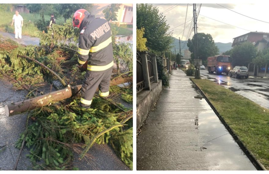 Hunedoara - Pompierii au intervenit după furtuna care a lovit județul - FOTO