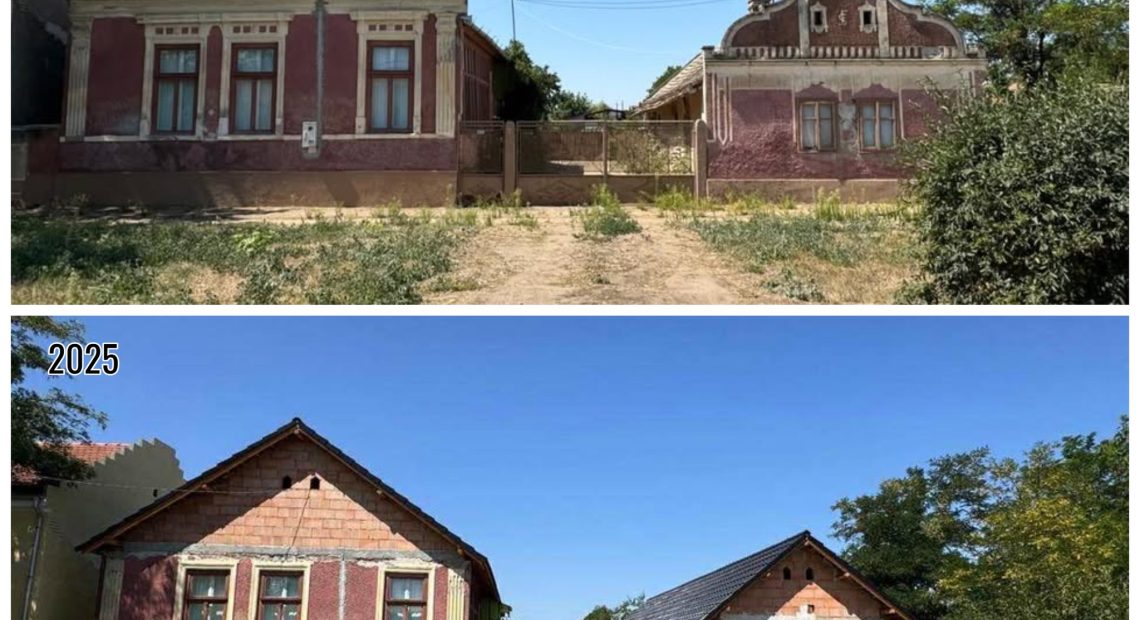 Bijuterie arhitecturală din Banat, mutilată de proprietar. Casa era o frumusețe, iar acum e vai de ea - FOTO