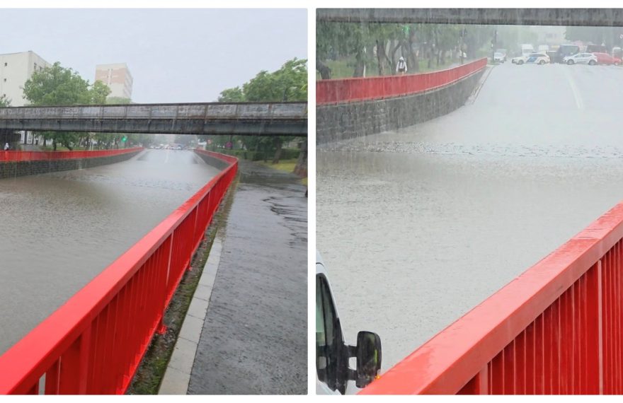 Pasaje închise și străzi inundate! Satu Mare e un mare LAC, după ploile torențiale - VIDEO