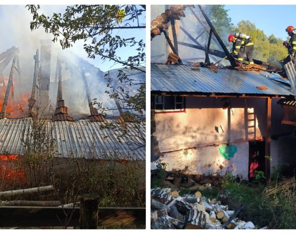 Incendiu puternic la o locuință din Culdești, comuna Vidra: Un bărbat de 85 de ani, intoxicat cu fum - FOTO