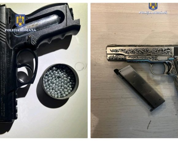 Pistolar cu clare probleme la mansardă cercetat de polițiștii din Ardeal - FOTO