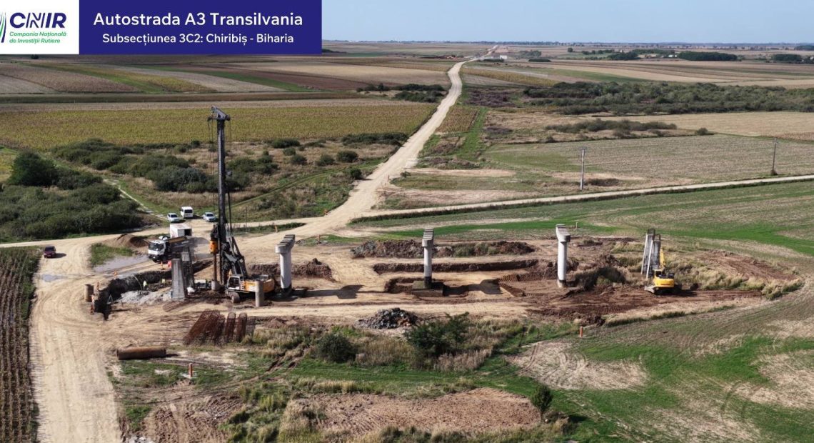 Lucrările pe lotul Chiribiș–Biharia al Autostrăzii Transilvania intră în linie dreaptă - FOTO