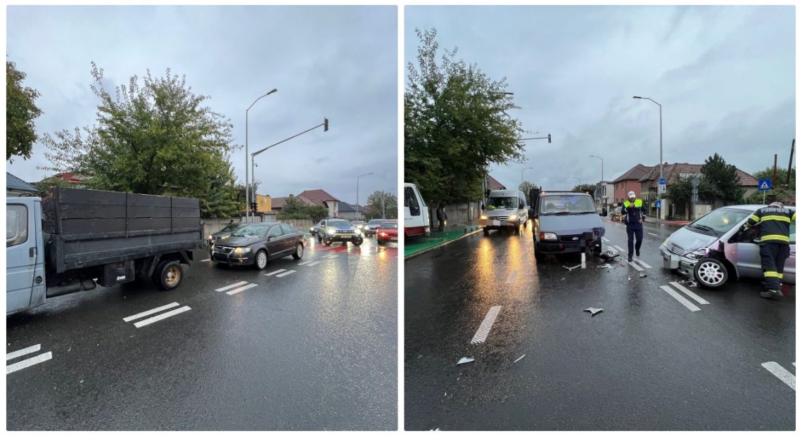 Accident în Alba Iulia, pe Bulevardul Încoronării - FOTO
