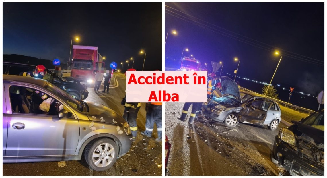 Accident rutier pe DN7, în zona Vințișoara, Alba: Trei persoane au fost rănite - FOTO