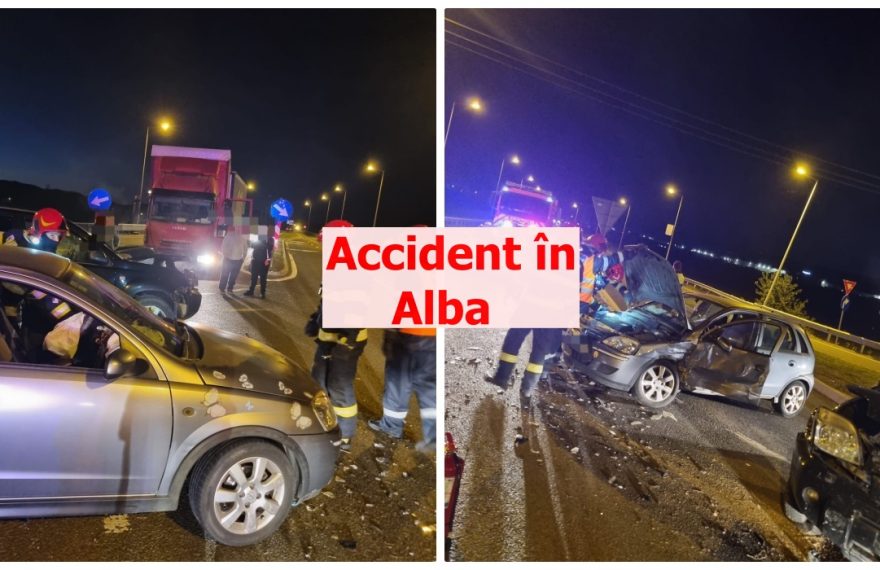 Accident rutier pe DN7, în zona Vințișoara, Alba: Trei persoane au fost rănite - FOTO