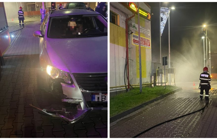 Accident în Alba Iulia, pe strada Tudor Vladimirescu. A rupt o conductă de gaz - FOTO