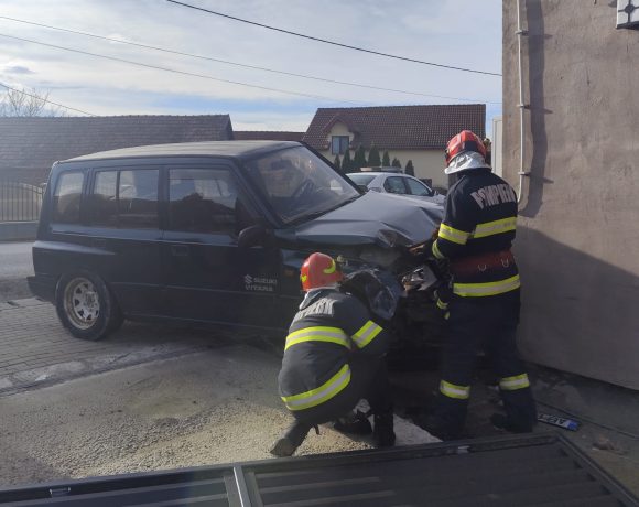 Accident în Blaj, Crăciunelu de Jos, pe strada 6 Martie