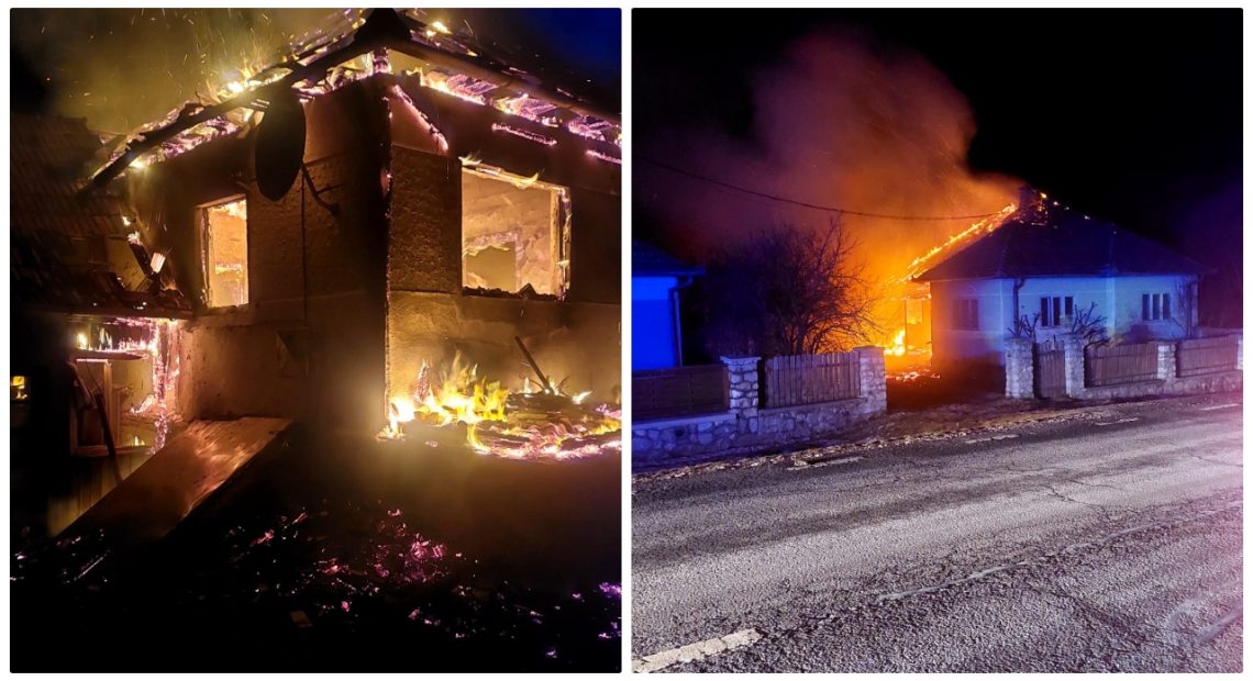 Incendiu catastrofal după Crăciun în Izvoru Mureșului! S-a stins din viață un înger de femeie