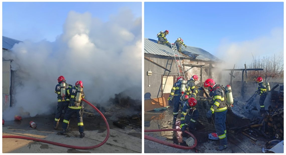 Incendiu la Șard, stins de pompierii din Alba Iulia. Cum s-a intervenit - FOTO