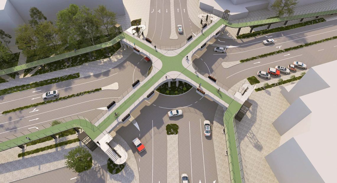 Imagini 3D spectaculoase din Satu Mare cu pasarela pietonală de la Crinul / Drumul Careiului. Proiectul a intrat într-o nouă etapă