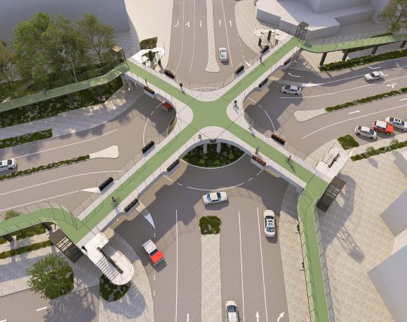 Imagini 3D spectaculoase din Satu Mare cu pasarela pietonală de la Crinul / Drumul Careiului. Proiectul a intrat într-o nouă etapă