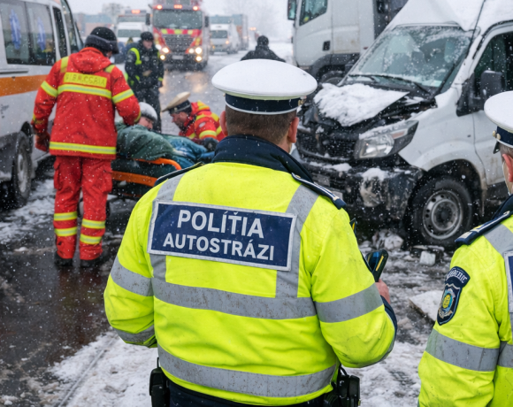 Accident pe Autostrada A1, la Câlnic, Alba