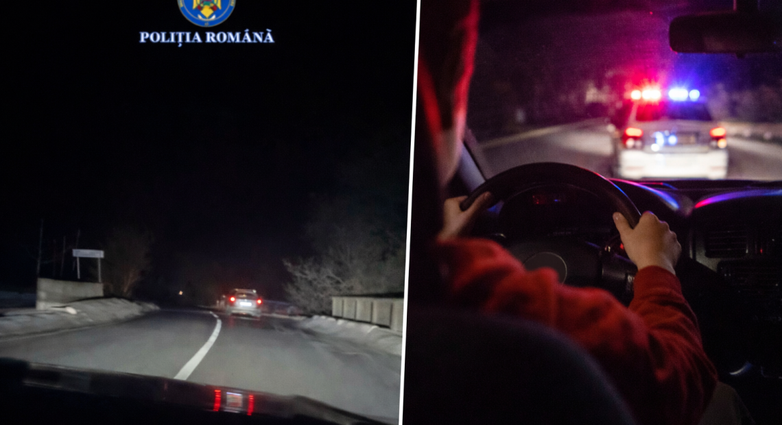 Un copil a fost prins la volan conducând pe un drum național! Mașina era furată - VIDEO