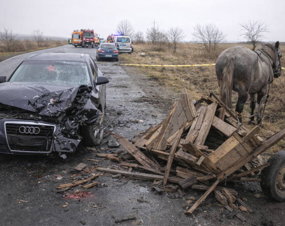 Cum s-a produs accidentul de la Șieuț, Bistrița Năsăud. A fost implicată și o căruță