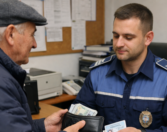 Baia Sprie - A crezut că nu-l vede nimeni și a băgat în buzunar un portmoneu plin cu bani - FOTO
