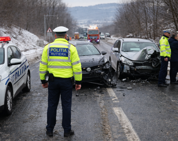 Accident între Copșa Mică spre Mediaș, pe DN14 - Cum s-a produs totul