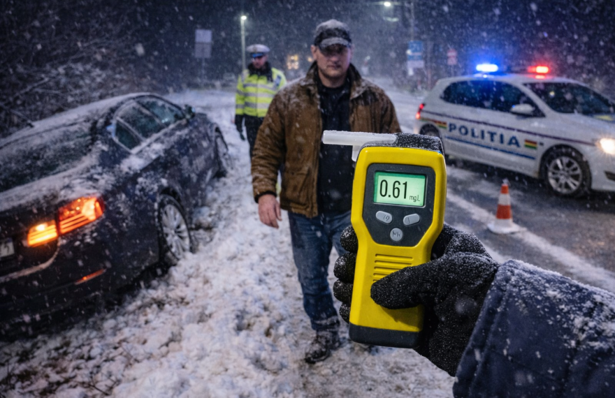 Șofer iresponsabil! Polițiștii din Maramureș l-au prins într-o situație incredibilă