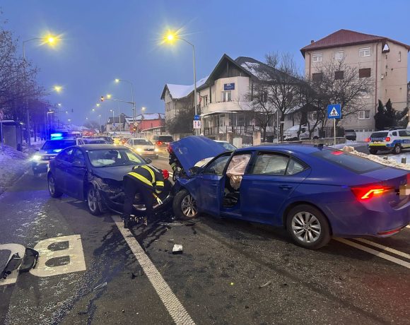 Accident în Alba Iulia, în zona liceului HCC - FOTO