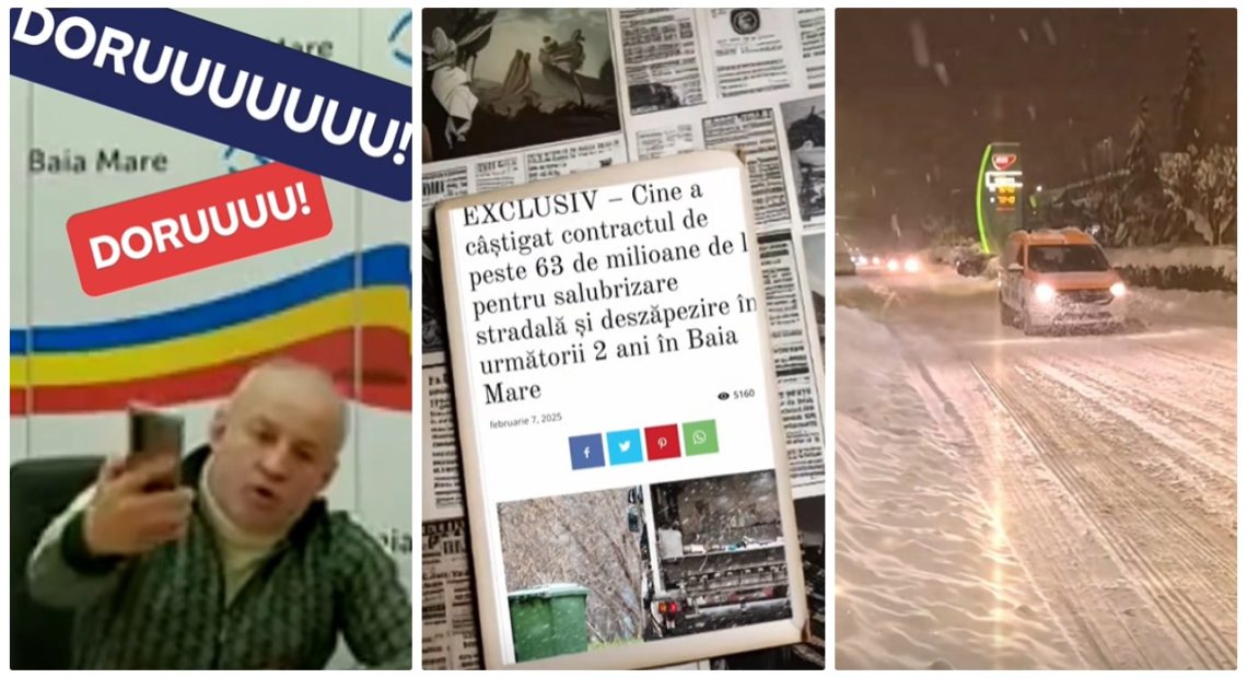 ”Doru, Doru, Doru, ce faci primare, unde ești?” - Baia Mare plătește 12 milioane de euro pe o deszăpezire care lipsește