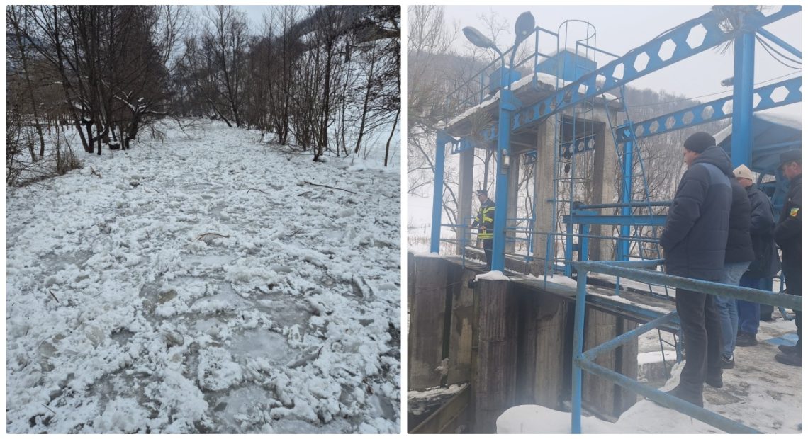 ”Ghețar” semnalat pe un râu din Ardeal. Autoritățile sunt în alertă - FOTO