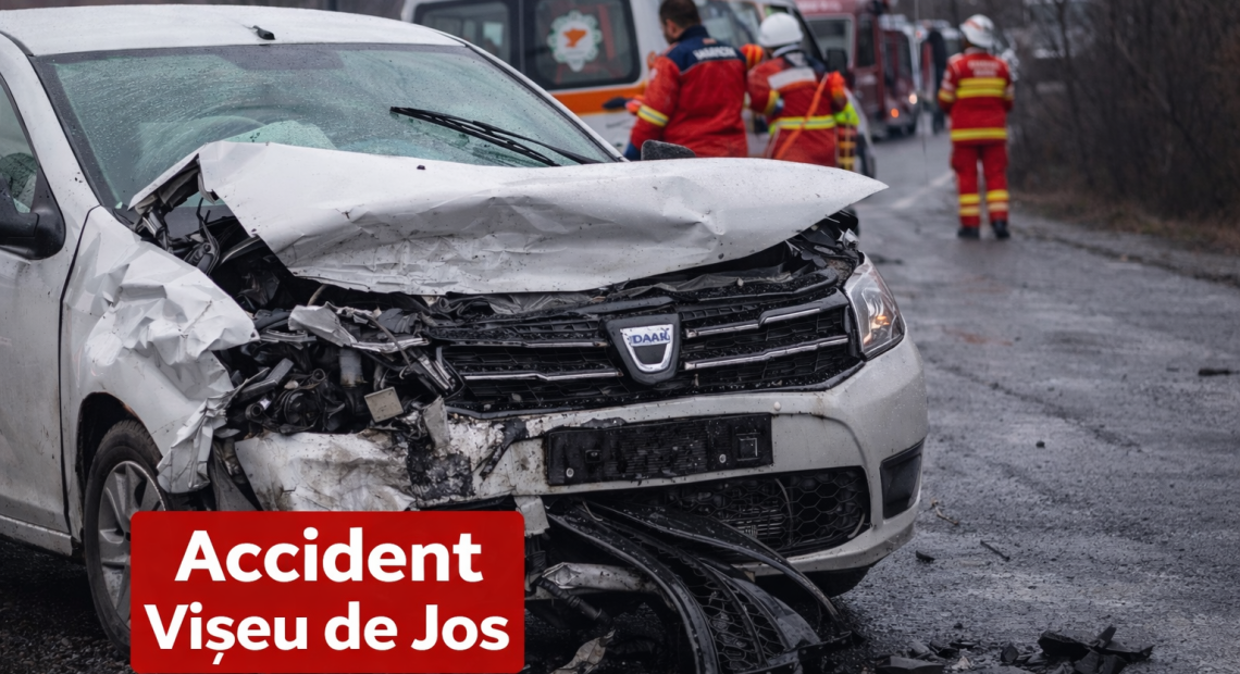 Accident în Vișeu de Jos! Un șofer aproape a demolat un gard