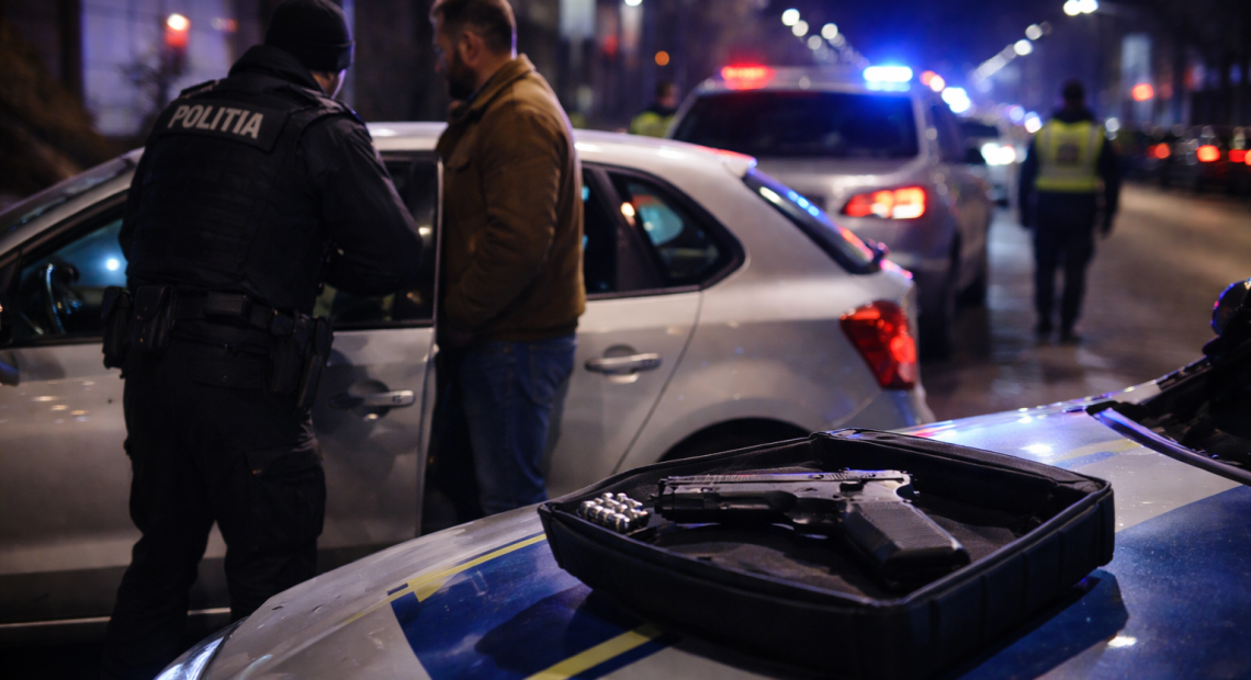 Amenințare cu armă neletală după un conflict în trafic, la Cluj-Napoca. Poliția atrage atenția asupra folosirii responsabile a armelor