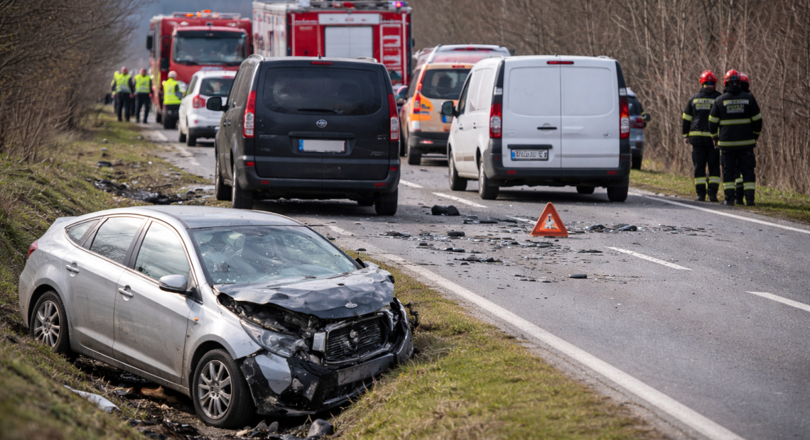Cetățean american rănit într-un accident la Satu Mare. Depășire periculoasă pe DN19A