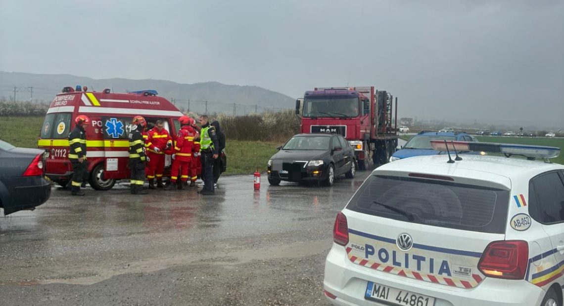 Accident în Alba, pe raza localității Coslariu Nou - FOTO
